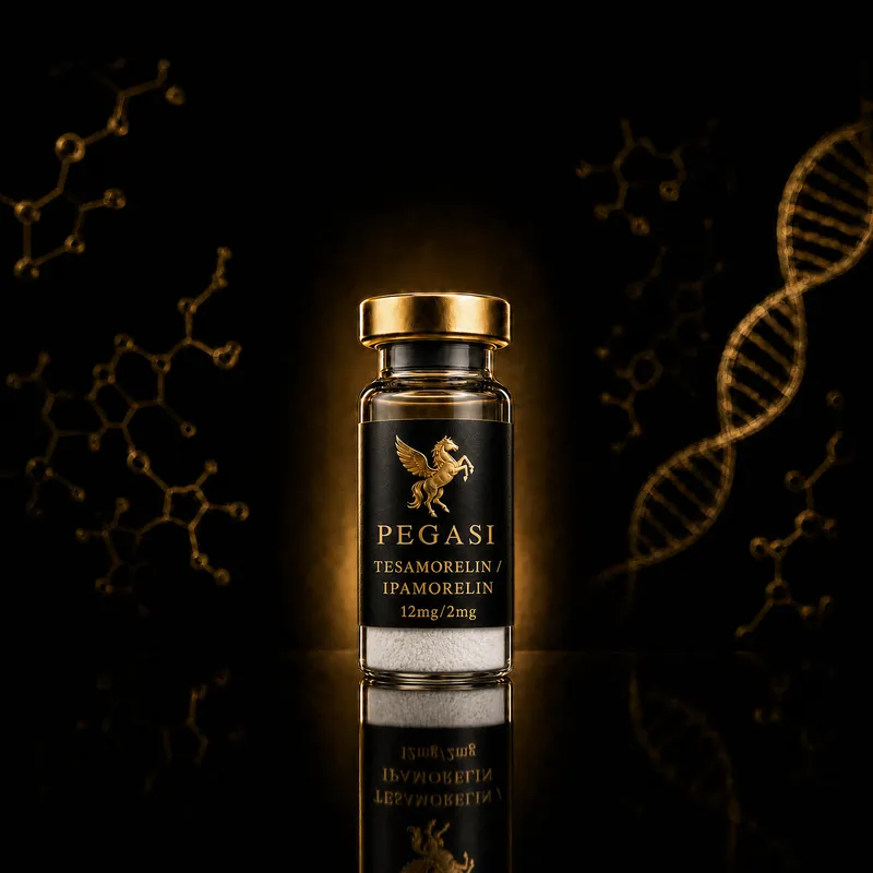 Tesamorelin / Ipamorelin 12mg/2mg — For Research Purposes Only. Not for human consumption.